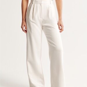 Abercrombie Elegant white Wide Leg Women's Trousers